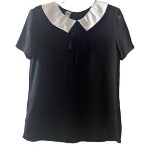 BONGO Collar-ribbon Blouse Peter Pan collar